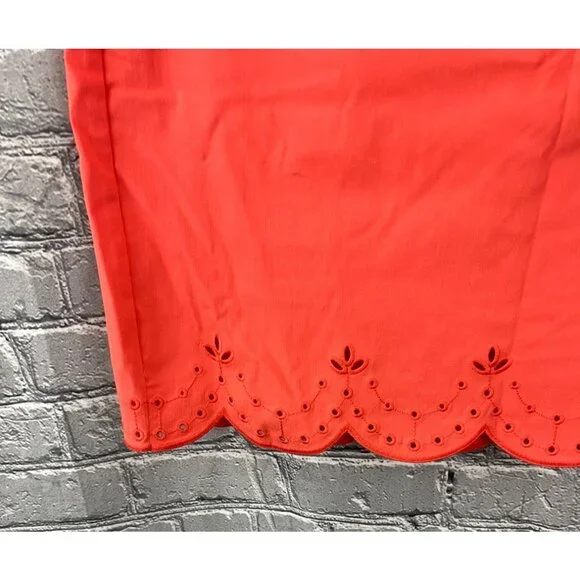 NWT Chico's Size 3 US 16  So Slimming Brigitte Coral Eyelet Scalloped  Skort - Picture 4 of 9